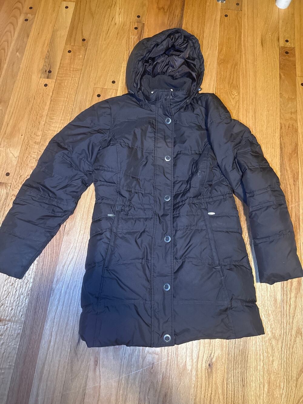 Eddie Bauer 700 Fill Goose Down Parka Women S Brown Hooded Faux Fur Winter Coat
